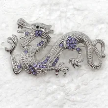 Dragão strass Pin broches C299 Q