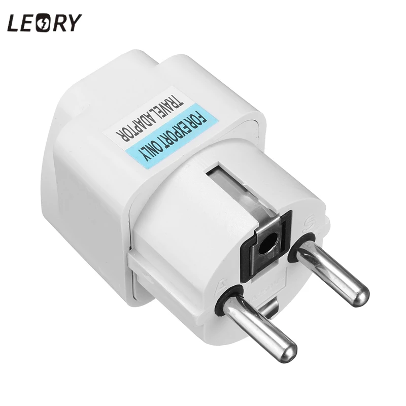 LEORY АС США Великобритании в ЕС Plug AC 250 В AC Мощность разъем международных поездок Зарядное устройство Европа адаптер на выходе преобразователя