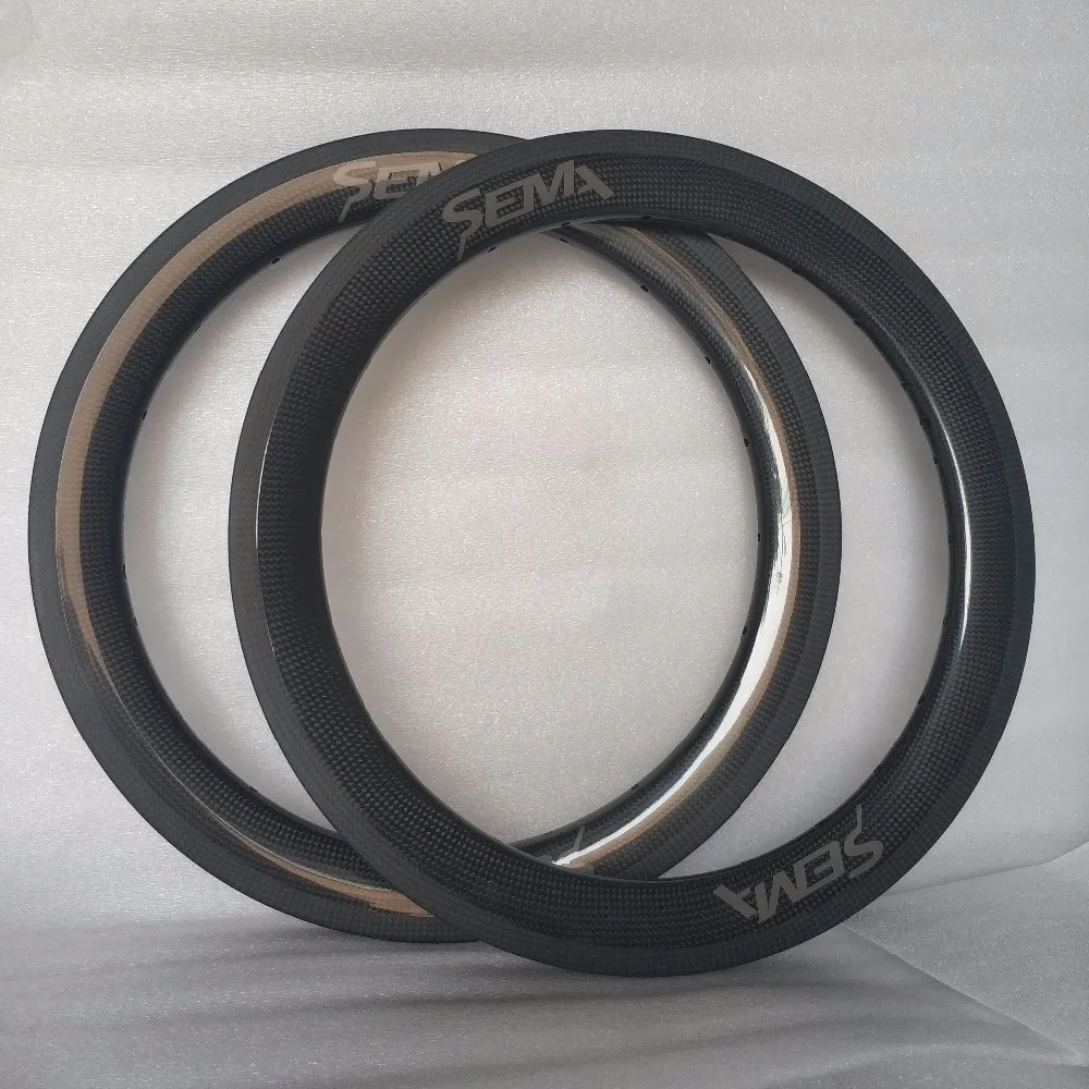 

SEMA Brand 18 inch 355 carbon rim bicycle full T800 carbon fibre rim birdy wheelset mini bike folding bicycle super light weight