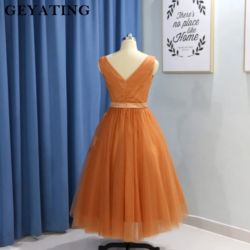 cocktail dress orange