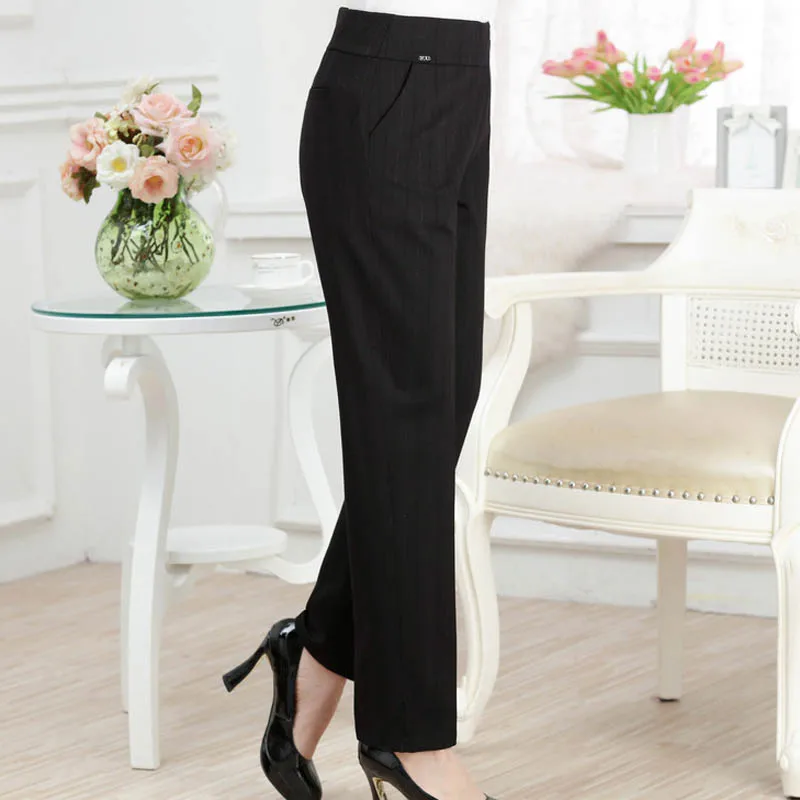 Middle aged women's long pants large size loose mother fitted