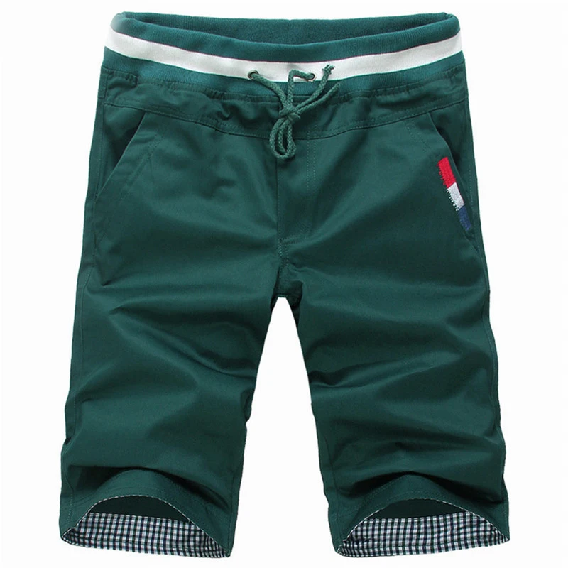 Модные красивые мужские новые шорты мужские повседневные х/Б мужские Шорты однотонные модные пляжные шорты новая модная трендовая мужская одежда