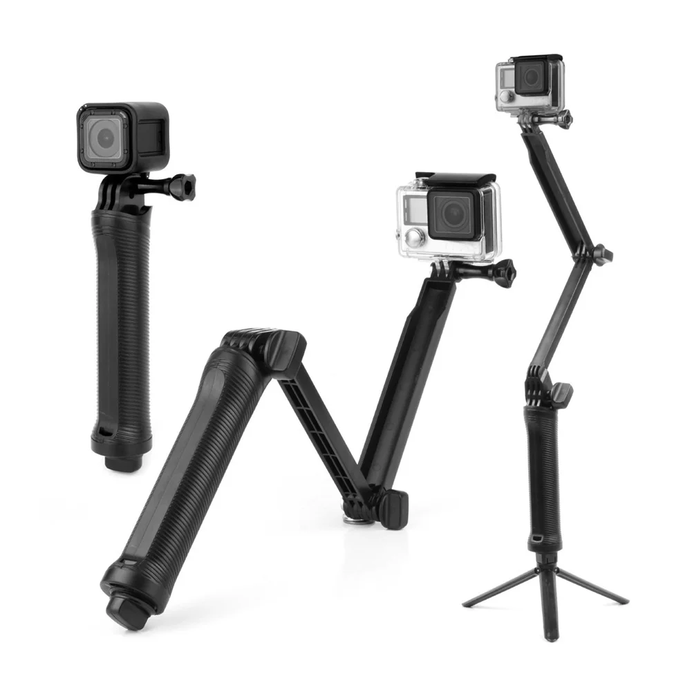 foldable three way camera hanging camera handle telescopic tripod For