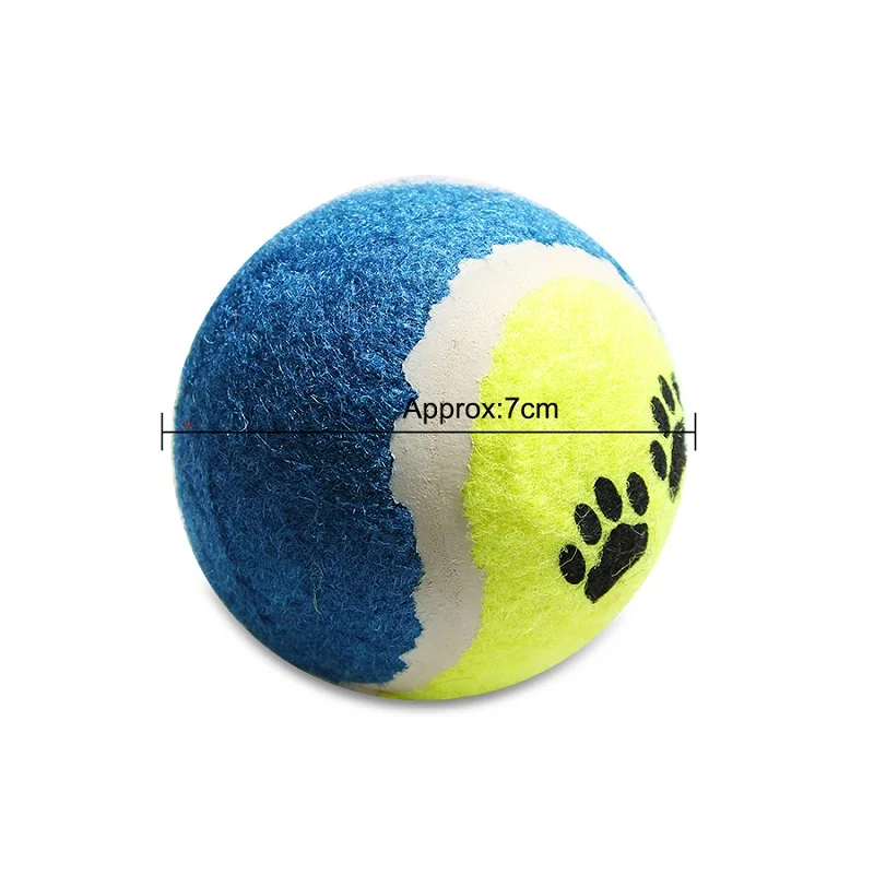 Rubber Squeaky Dog Toys Cotton Rope Ball Interactive Dog Toy Drawstring Tennis Ball Pet Chew Knot Puppy Multicolor Bell Ball - Цвет: 01