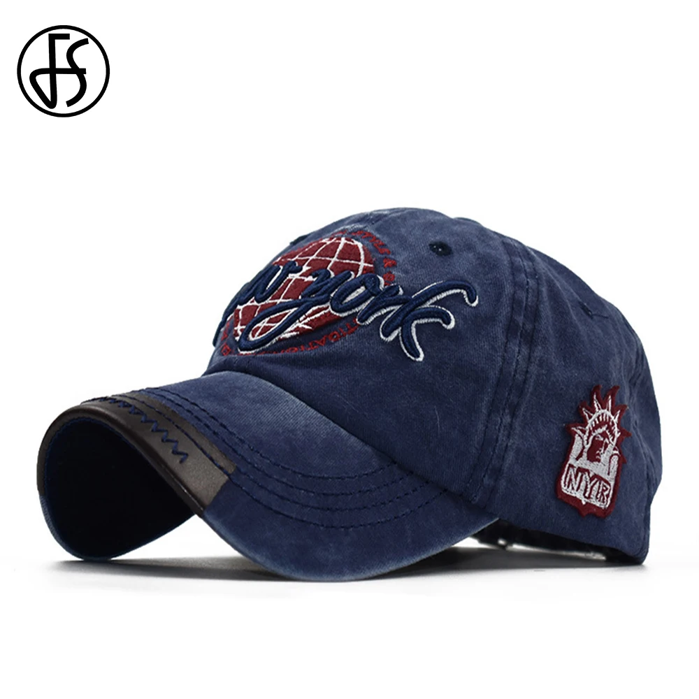 

FS Cotton Trucke Cap New York Letter Embroidery Streetwear Women Men Baseball Caps Bone Dad Hats Hip Hop Sombrero Snapback Hat