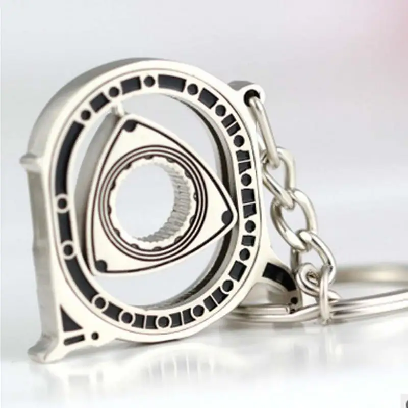 Spinning Rotor Keychain  Car Fans Favorite Auto Parts Model Engine Rotary Keyring Key Ring Chain Keychain Meticulous Exquisite ► Photo 3/6