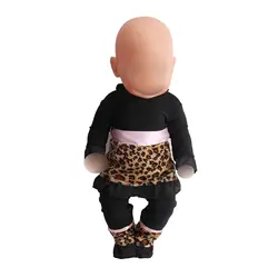 Кукла clothesleopard принт костюм подходит 43 см Детские куклы и 18 сапоги с меховой отделкой для девочек Аксессуары f97