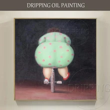 Gifted Artist Hand-painted High Quality Fat Ass Woman Oil Painting on Canvas Funny Woman with Big Ass Cycling Oil Painting Gifted Artist Hand-painted High Quality Fat Ass Woman Oil Painting on Canvas Funny Woman with Big Ass Cycling Oil Painting