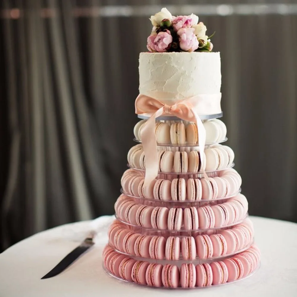 6-layer-Macarons-Display-Tower-With-0-8-mm-Material-Plastic-Macaron-Tower-Stand-Fondant-Cake (4)