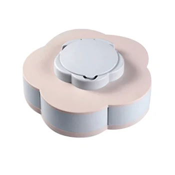 

opening promotion-Rotary Type Melon Seed Nut Bowl Table Candy Snack Dry Fruit Holder Storage Box Plate Dish Tray With Phone St