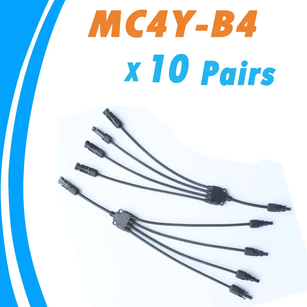 10 Pairs MC4T B4 Cable Electrical Connectors IP67 DC1000V 30A Wire