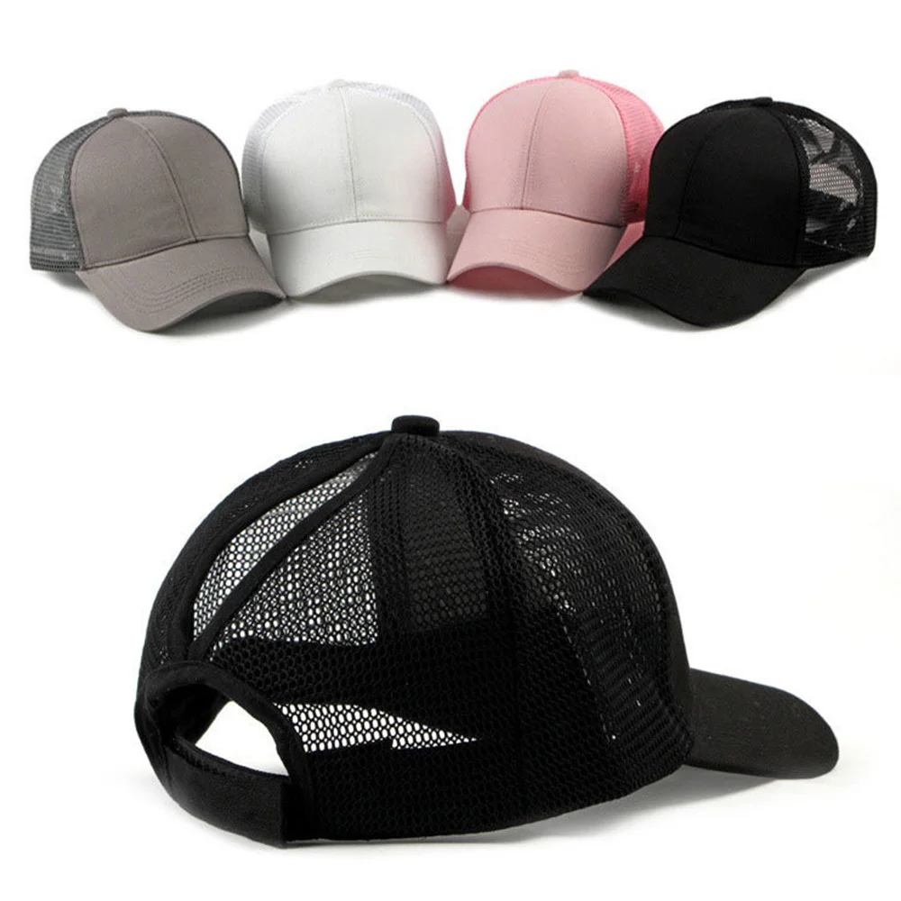 

Women's Fashion Solid Color Cotton Acrylic Baseball Cap Ladies Summer Outdoor Sports Ponytail Baseball Cap Women Baseball Hats