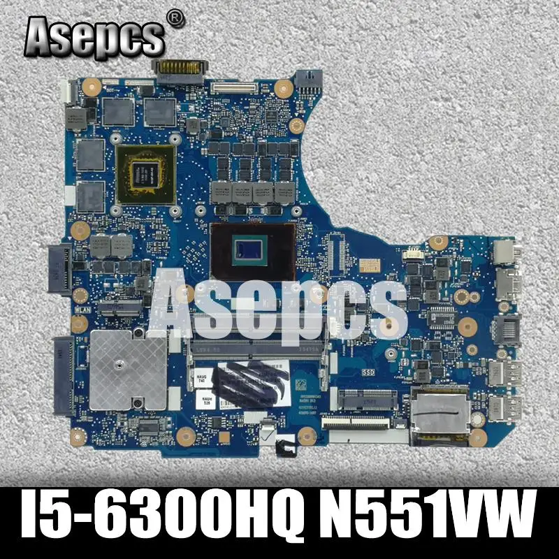 Asepcs N551VW материнская плата I5 6300HQ для For Asus G551V FX551V G551VW FX51VW ноутбука