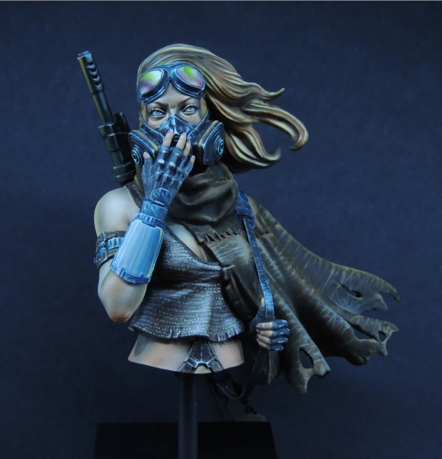 1/10 Resin bust model kit Female warrior 302Din Model Building Kits