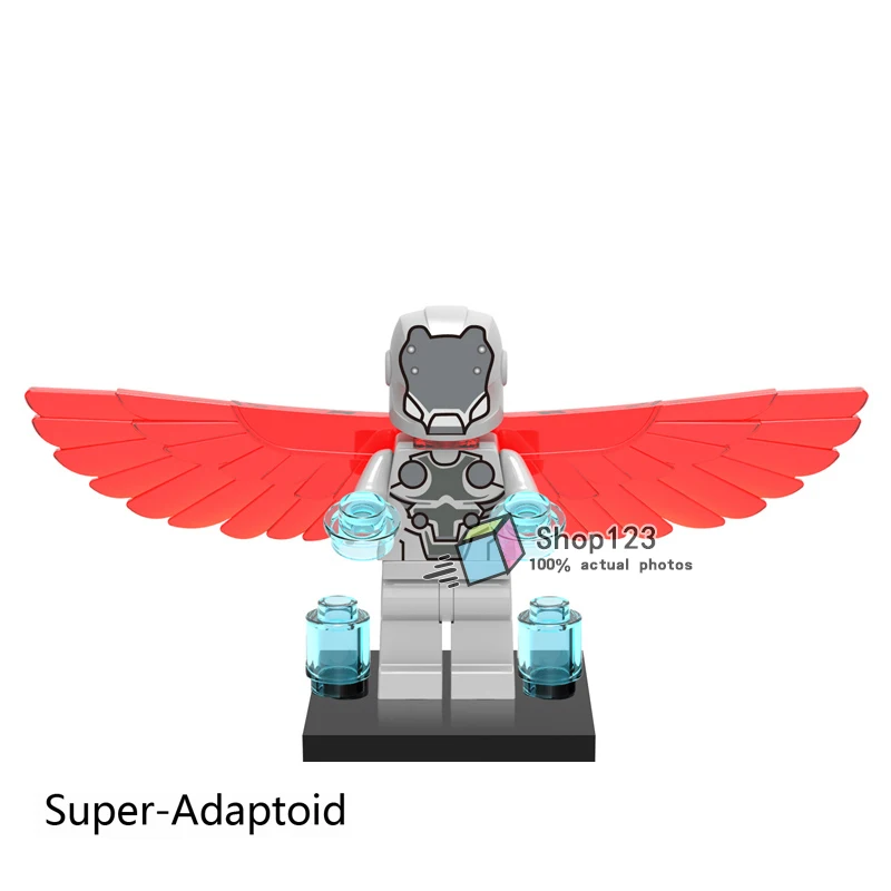 

Single Sale Super-Adaptoid Captain America Super Heroes Spider Boy Red Hulk Iron Man Building Blocks For Children XH540