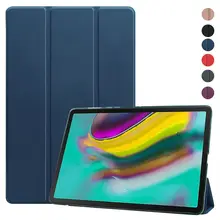 Tablet Folio case For Samsung Tap S5e 10.5 2019 Fundas Silicone Soft Clear Back SM-T725 PU Leather Auto Smart Cover on T720 Case