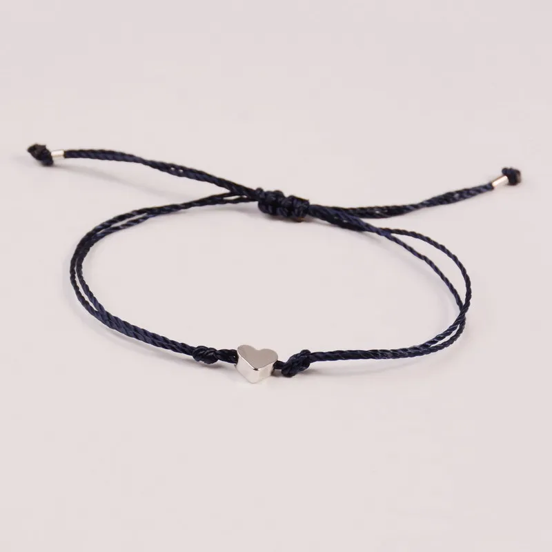Colorful Adjustable Heart Handmade Wax String Wish Bracelets&ampBangles Friendship Bracelets for Women Wave Sharp | Украшения и
