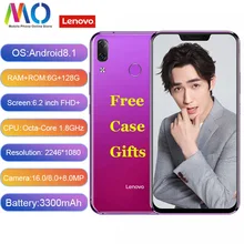 Lenovo Z5 Cell Phone 6GB 128GB Snapdragon 636 Octa Core Mobile Phone Full Screen 6.2'' L78011 Smartphone Android 8.1 4G FDD LTE