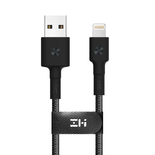 Xiaomi ZMI MFI Сертифицированный для iPhone Lightning USB кабель type-C кабель зарядное устройство Шнур для передачи данных для iPhone X 8 7 6 Plus шнуры для зарядки F1 - Цвет: Black For Iphone