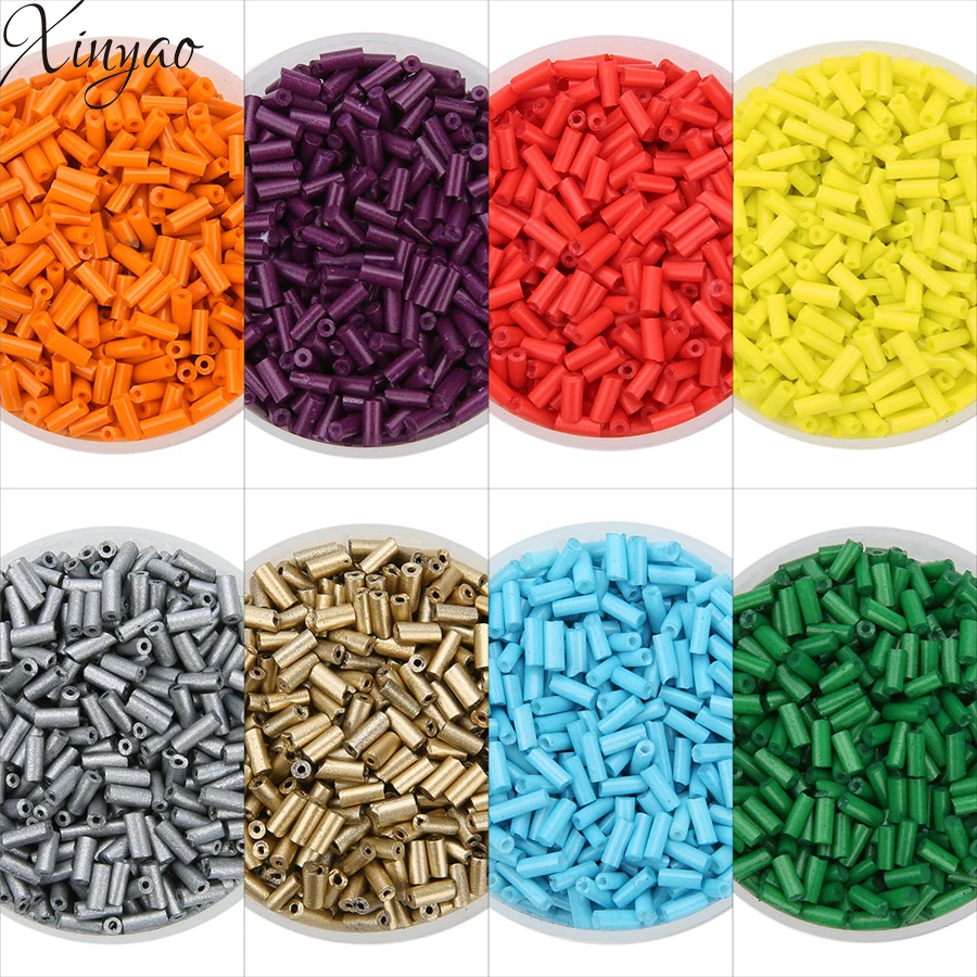 

XINYAO Approx. 1600Pcs/lot Tube Glass Beads Seedbeads Crystal Czech Glass Spacer Seed Beads For Diy Jewelry Making Materials