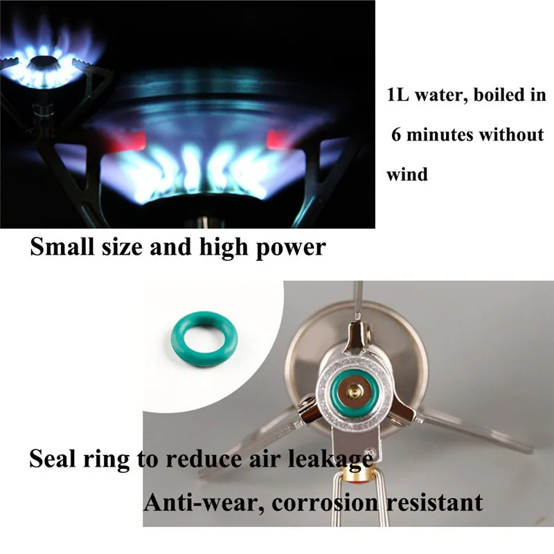 Наружная кухонная горелка, Складная газовая плита для кемпинга, 2000 Вт, уличная плита, газовая плита, супер легкий мини карман