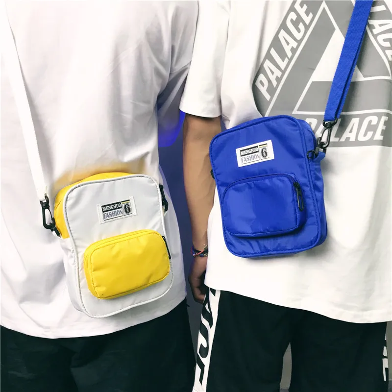 Menghuo Brand New Fashion Women Handbag Panelled Shoulder Bag Leisure Nylon Men Messenger Bag Female Crossbody Bags for Boys BagIMG_6062