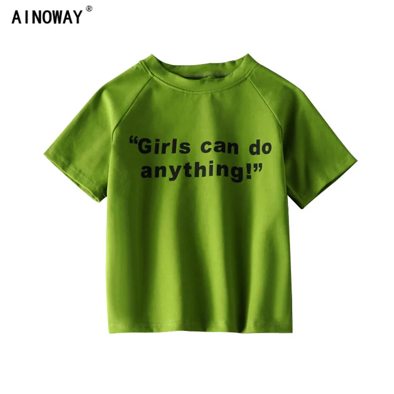

Hot sales Harajuku crop tops women Korean style t-shirt tee kawaii letter printed cotton tops shirt camiseta feminina