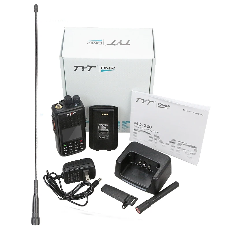TYT MD380 DMR цифровая рация MD 380 TDMA UHF двухстороннее радио 5 Вт шифрование 1000 каналов + USB