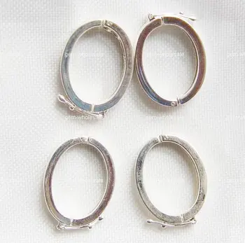 

wholesale 4 pcs silver plated clasp 17*23mm