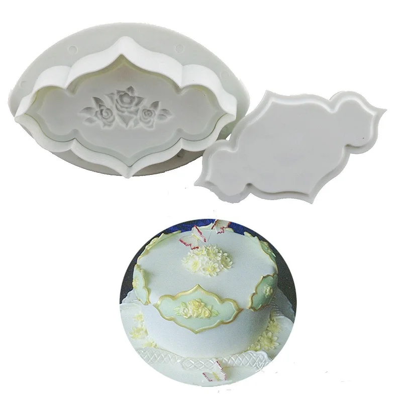 

Free Shipping Rose Printing Mould For 2pcs/set Made With Food Grade Plastic, Cookie Cutter, Cake Tool, Cake Decorating A200