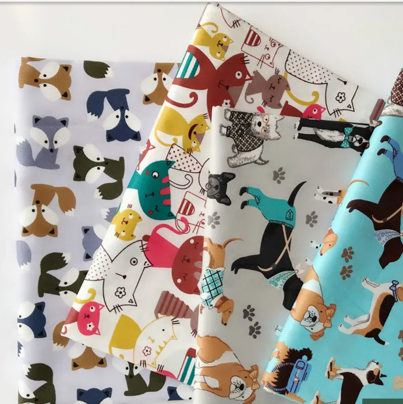 

Cartoon Cotton Twill Fabric Printed Cotton fabric by half meter DIY Children's Wear Cloth Make Bedding Quilt Decoration Home