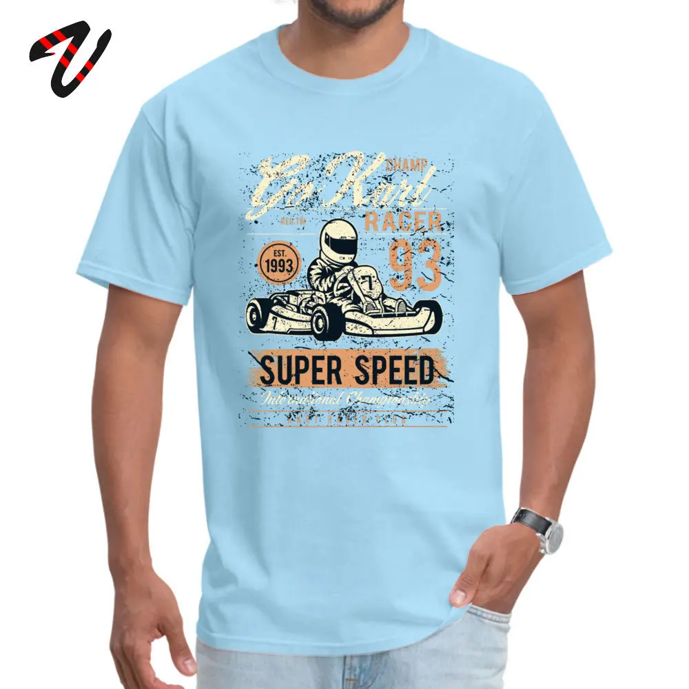 All Cotton Men's Short Sleeve Go kart karting lover T Shirt Casual Tops & Tees Funky Simple Style Crewneck Tee Shirt Go kart karting lover -19338 light