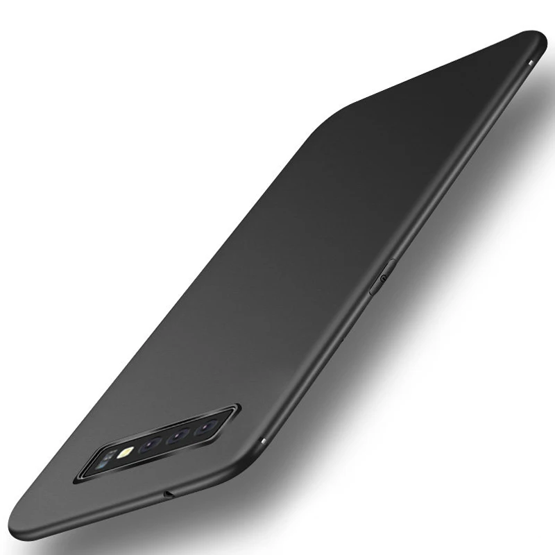 Keajor чехол для samsung Galaxy S10 чехол ультра тонкий мягкий матовый Силиконовый ТПУ бампер чехол для samsung Galaxy S10 Plus S10e чехол - Цвет: Черный