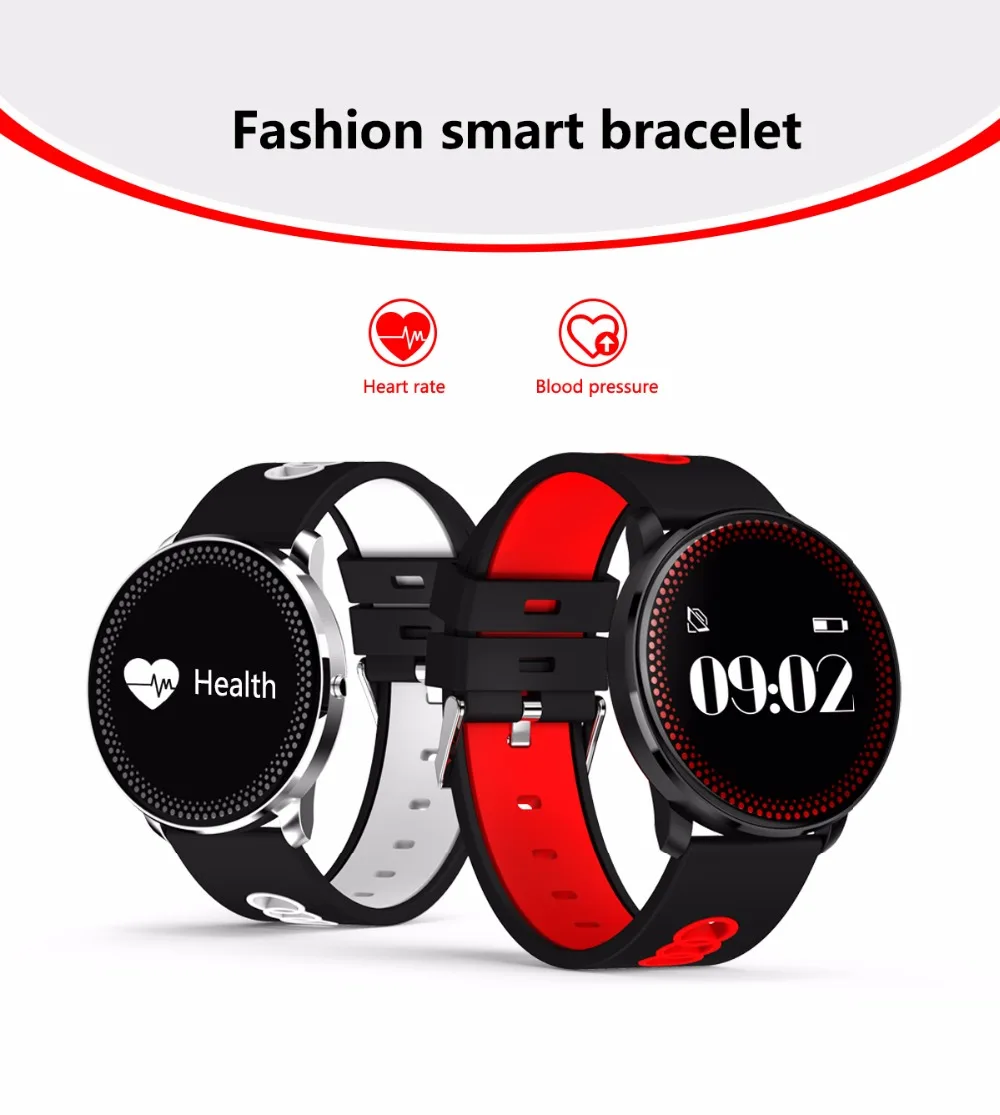 KF07 Smart Bracelet & Heart Rate Blood Pressure Oxygen Monitor Weather Forecast Reminder Fitness Wristband for iPhone X 8 8 Plus