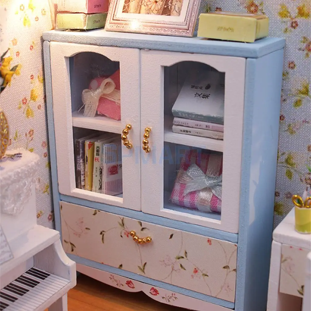 DIY 3D Wooden Handcraft Miniature Doll House Kit Bedroom with LED Lights & Furniture - Adalelle's Room & Hemiola's Room