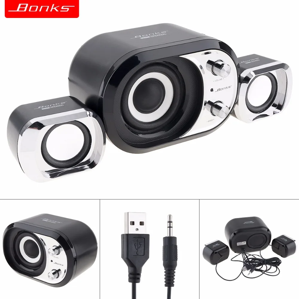 

K11 Mini Multimedia Computer Speaker Portable Sound Box Subwoofer with 3.5mm Audio Interface for Computer / Home