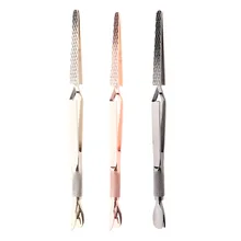 Профессиональные Кристальные гелевые ногти формовочные пинцеты набор для удаления кутикул ногтей набор инструментов для маникюра 3 цвета