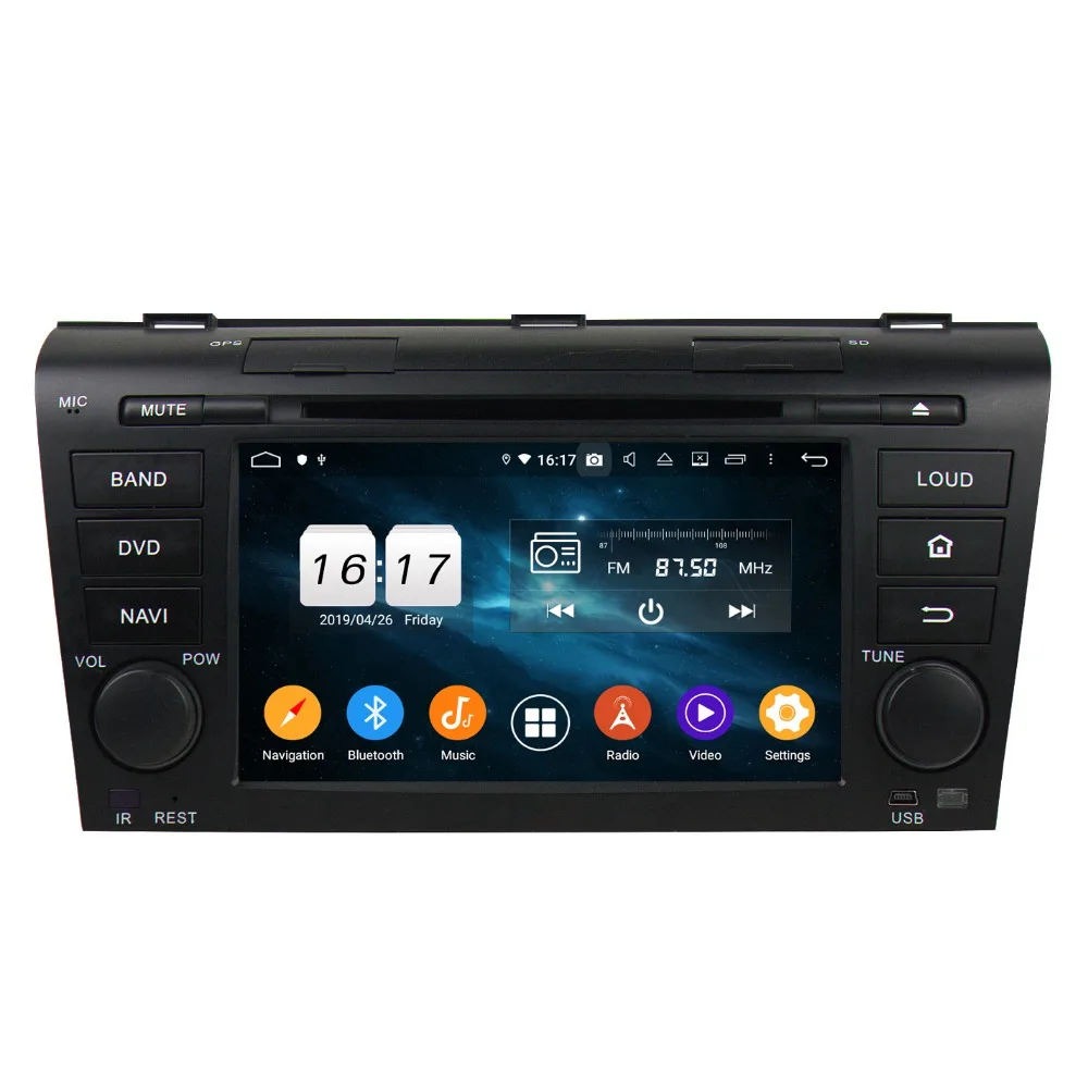 Discount DSP 2 din 7" Android 9.0 Octa Core Car DVD Player for Mazda 3 2004 2005 2006 2007 2008 2009 stereo Radio GPS WIFI Bluetooth 4.2 3
