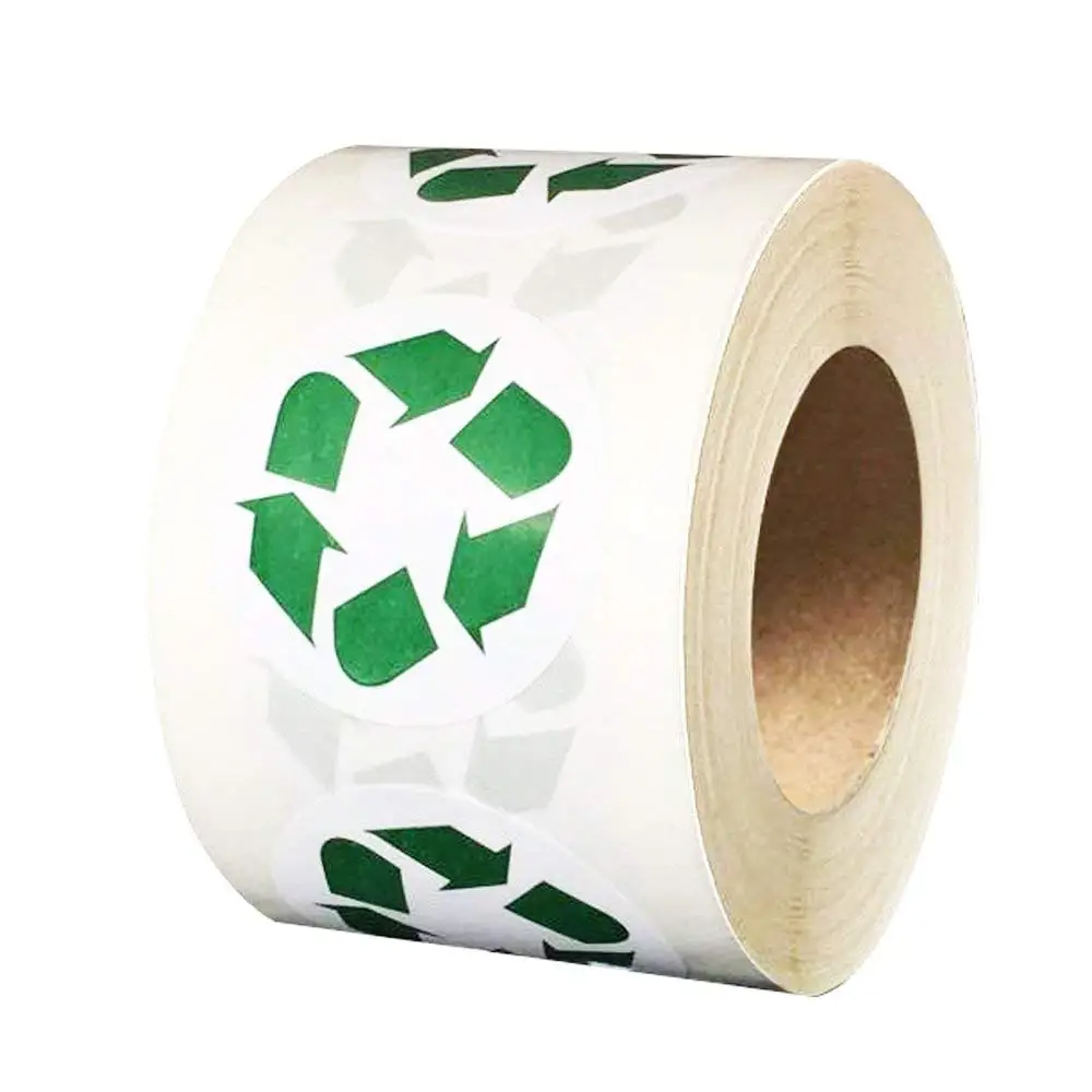 

Smart Sticker Recycle Logo Stickers Round 1.5" Inch Labels with Adhesive 500 Per Roll