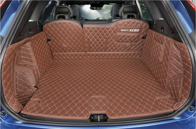 Подкладка для багажника Volvo XC60 2018 2019 коврик защиты пола ног Кожаная Вышивка| |