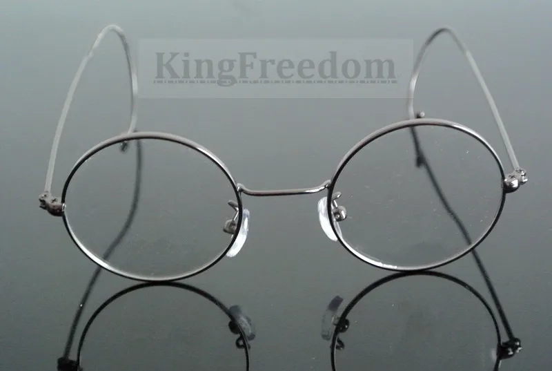 Size 42 44 46 48 50mm Gunmetal Vintage Round Reading Glasses Full Rim +100 +150 +175 +200 +225 +250 +300 +325 +350 +375 +400 +6