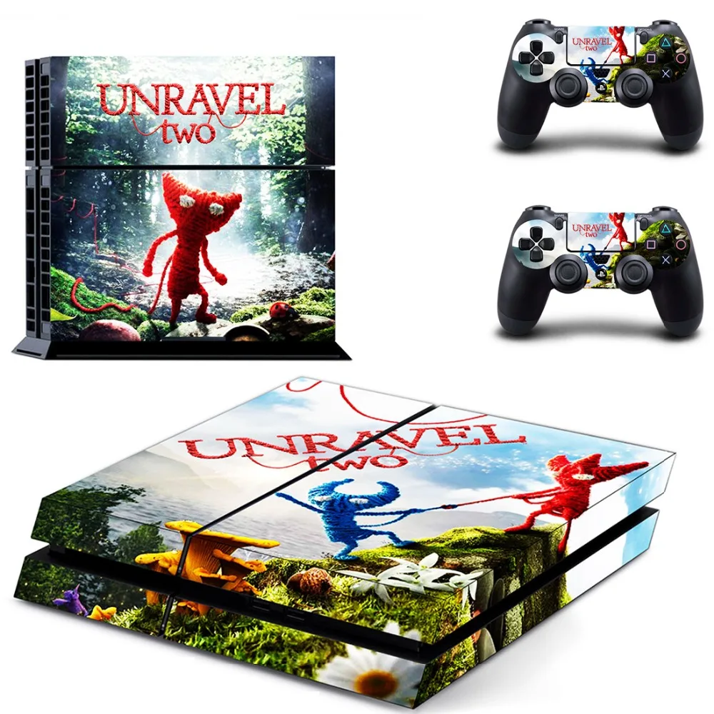 Unravel TWO PS4 Skin Sticker Decal for Sony PlayStation Console and Controller Skin PS4 Sticker Vinyl Accessory