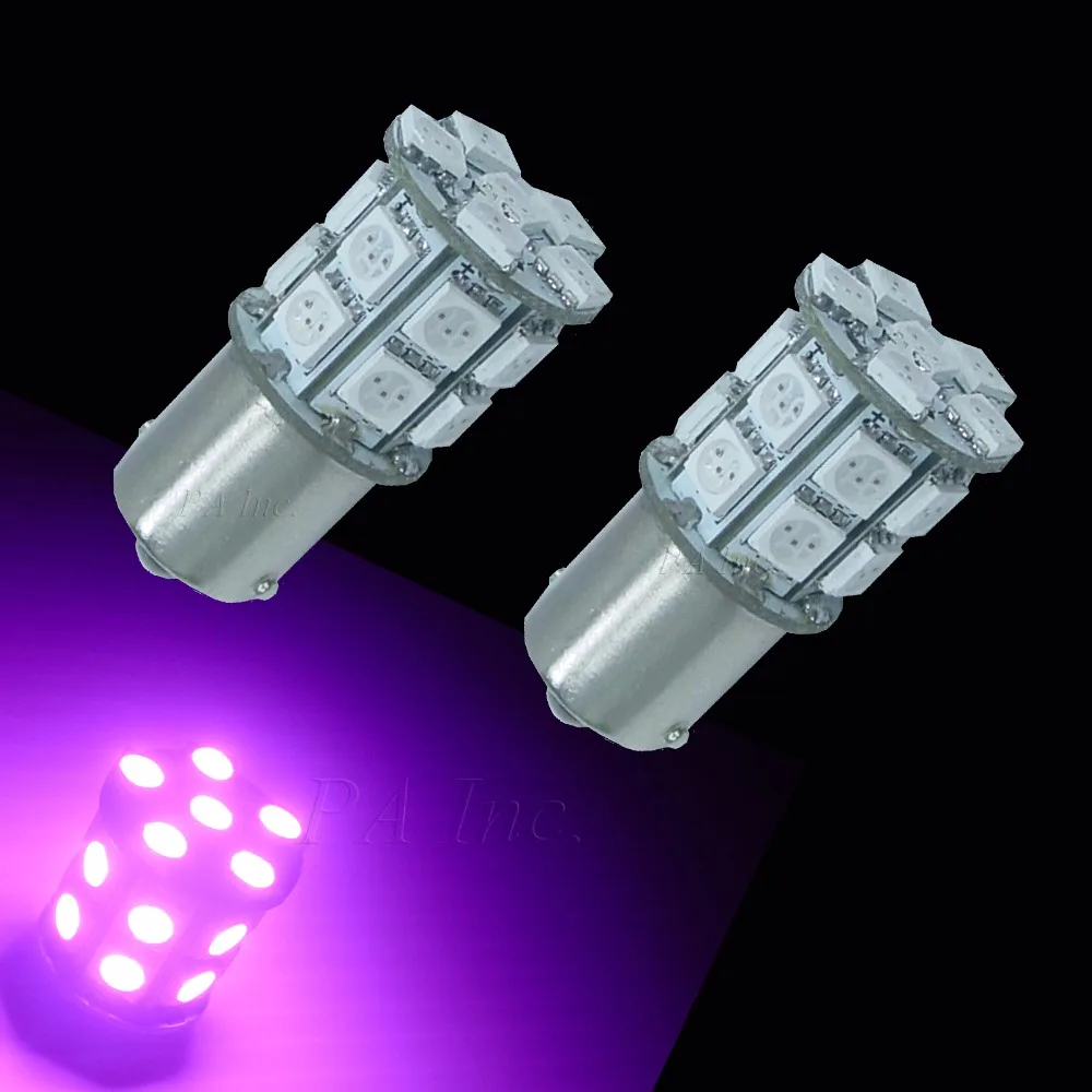 

PA LED 4PCS x 1156 BAU15S 20SMD 5050 LED For Car Auto Signal Car Door Light Lamp Bulb color PURPLE