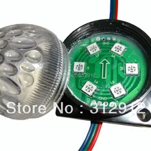 20 штук DC12 WS2811 пиксельный модульный с прозрачной крышкой; 6 шт 5050 led внутри; 1,44 Вт; диаметром 40 мм