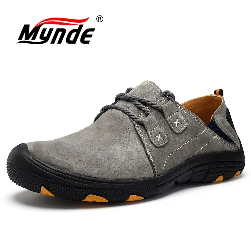 Zapatos Occasionnels Respirant Chaussures Hommes dark Cuir Mocassins Sneakers Mynde Outdoor Marche Training Gray khaki Véritable Guality Nouveau Haute Red En De wZpxq4g
