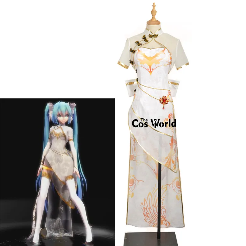 

VOCALOID Hatsune Miku TDA Canary Cheongsam Short Sleeve Coat Outwear Tube Tops Dress Uniform Outfit Anime Cosplay Costumes
