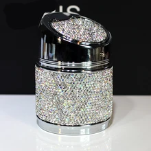 Роскошный, Кристальный, со стразами, автомобильная пепельница, подстаканник, металлический с бриллиантом, автомобильные пепельницы, портативные, высокого класса, подарки для женщин и девушек