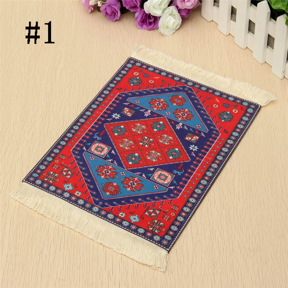 

Large Retro Style Mouse Pad Gaming Keyboard Mousepad Carpet Pattern Mouse Pad for Compuuter Laptop Woven Rug Mat for Computer