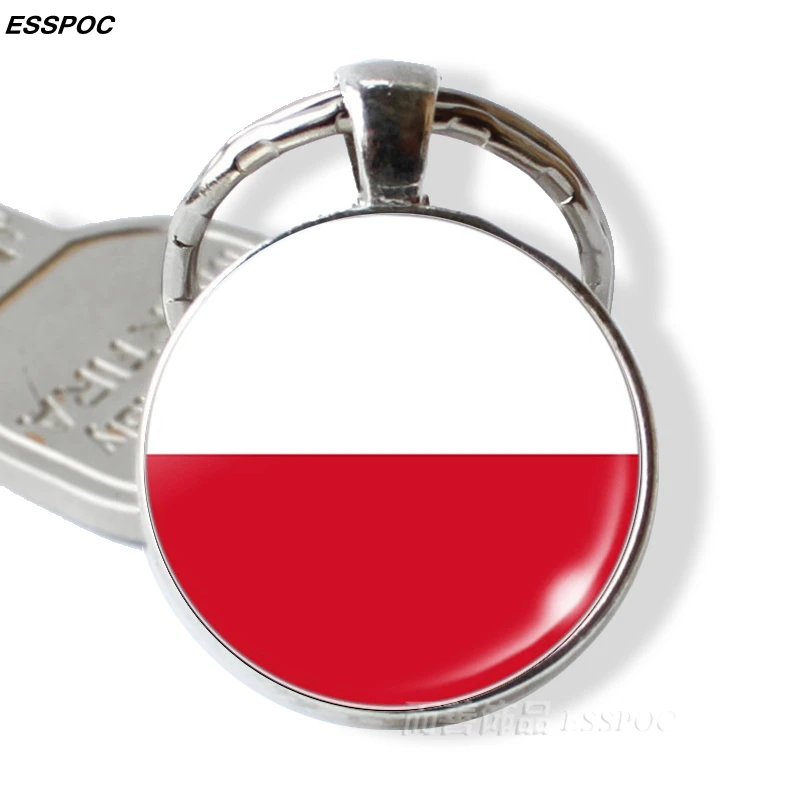 Страны Центральной Европы брелок для ключей «флаг» Германия Польша Швейцария Австрия венгерский флаг стекло кабошон кулон металлический брелок подарок