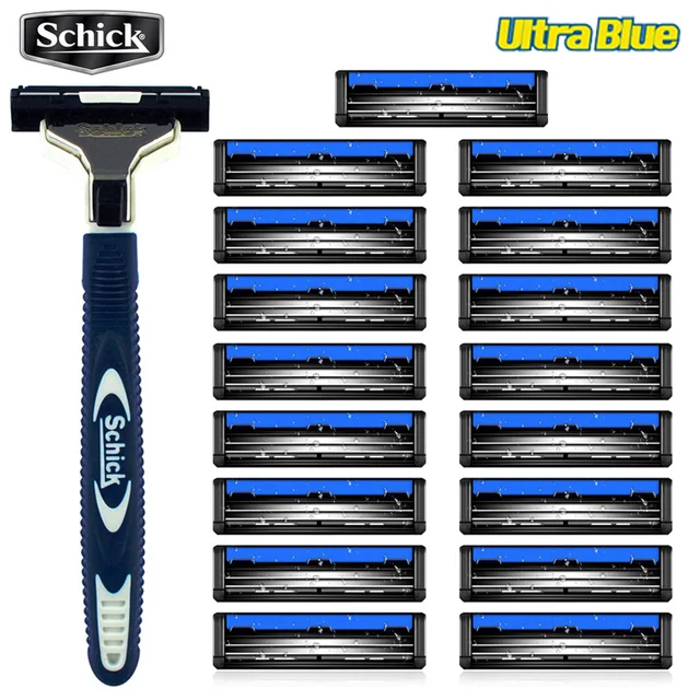 1 razor + 17 blades/set NEW 2018 Genuine Original Schick Ultra Blue